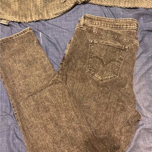 Levi’s Dark Black/Acid Wash Denim Jeans